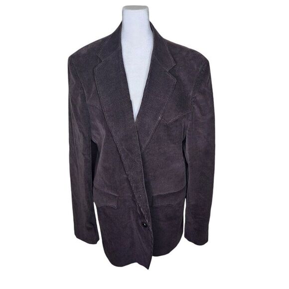 Vintage 80s Circle S Corduroy Leather Elbow Patch Blazer Mens 46 Brown Western - Picture 1 of 6